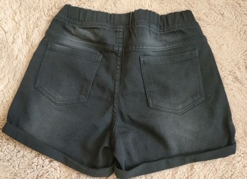 Spodenki jeansowe czarne, rozmiar 164