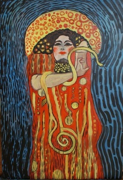 inspirowany Gustav Klimt secesja kobieta lady 