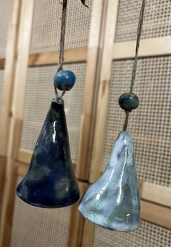Dzwonek ceramiczny - zestaw 2 sztuki, hand madę