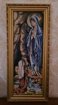 Obraz haftowany ręcznie "Objawienie Matki Boskiej'