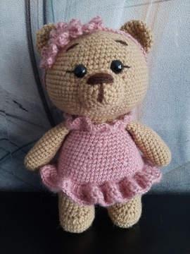 Pani Misia, handmade, teddybear, rękodzieło