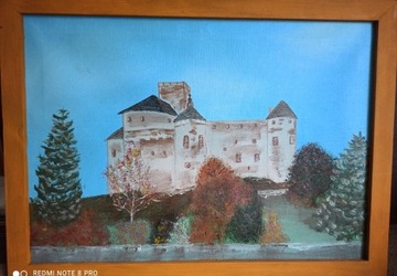 Obraz zamek w ramie 44x60 cm