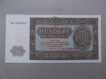 Niemcy NRD 100 marek 1955 ser.EA UNC rzadkie