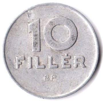 WĘGRY, 10 fillerów 1969 lub 1975, KM# 572