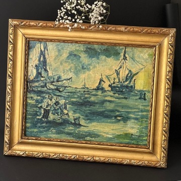 Oryginalny obraz olejny pt: “Port de Delft”.