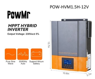 PowMr 1.5KW hybrydowy falownik solarny. Poznań