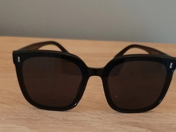 Kwadratowe czarne okulary, damskie