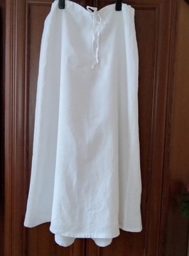 Sisley spódnica na lato biała len XL