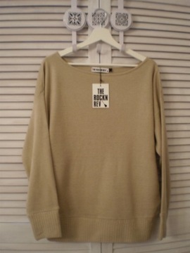 The Rockn Nev piękny sweter cappuccino L/oversize