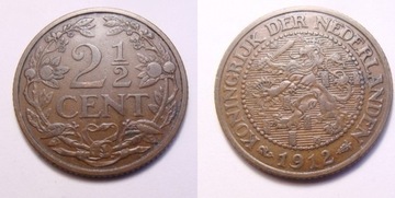 Holandia 2,5 cent 1912 r.