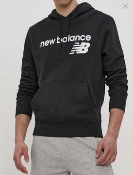 New Balance czarna bluza męska MT03910 rozmiar M