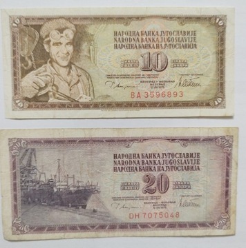 Stara Jugosławia 10 i 20 dinarów - 1978 rok