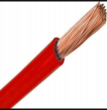 Przewód Linka LGY 1x6mm2 6 mm2 czerwona miedź jedna żyła