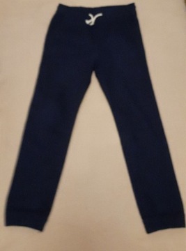 Granatowe Spodnie długie joggery 146 męskie H&M