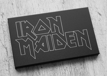 Iron Maiden logo grawerowane na blasze... Staloryt
