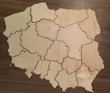 Mapa Polski naścienna puzzle 50x50