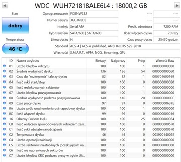 Dysk twardy 18 TB WDC WUH721818ALE6L4, faktura 23%