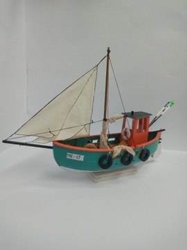 Model kutra rybackiego KUTER RYBACKI statek drewno