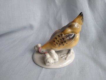 Fritz Pfeffer figurka porcelanowa kura i pisklęta 