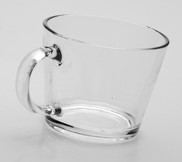 szklanka z uchem kubek szklany kufel 8cm