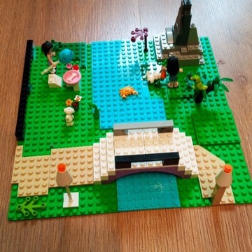 Duży zestaw LEGO FRIENDS park most postacie MEGA