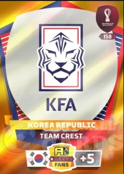 WORLD CUP QATAR 2022 KOREA REPUBLIC TEAM CREST 158