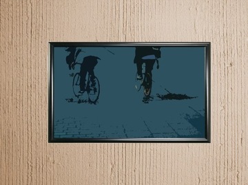 Plakat rowerów handmade