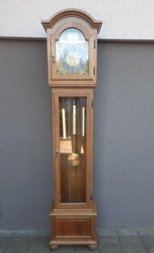 70 Stary zegar podłogowy kwadransowy sprawny AJK Kieninger
