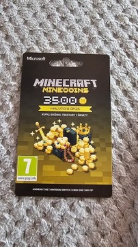 Minecraft 3500 karta doładowująca