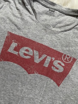 Bluzka koszulka podkoszulka męska Levis M szara bawełna