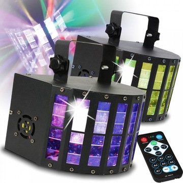 Efekt LED Derby 9x3W RGBW Mix kolorów + Pilot