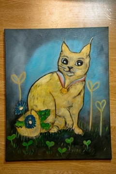 Obraz Olejny Kot 