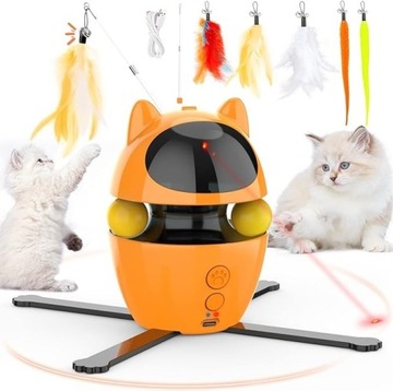 Dreamon Interaktywna zabawka dla kotów domowych, 3 w 1, ładowanie USB