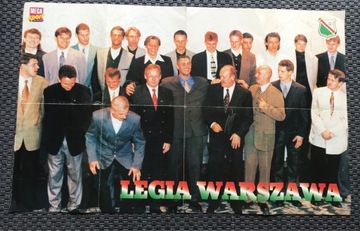 Legia Warszawa 96/97 plakat, autografy