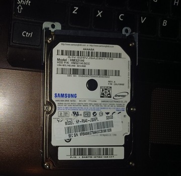 Oryginalny Dysk HDD Samsung R540 320GB + Windows7 