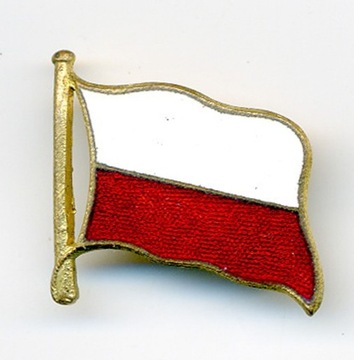 Przypinka wpinka - Powiewająca flaga Polski
