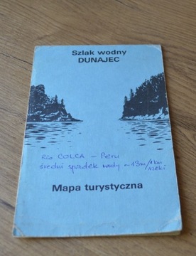 Mapa turystyczna szlak wodny Dunajec - 1984-
