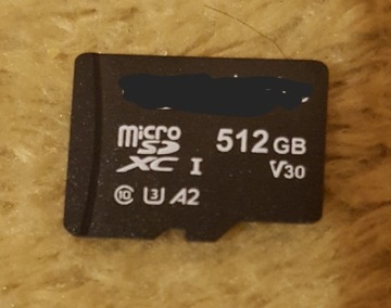 Karta micro sdxc 512gb 100mb/sv30 u3 a2