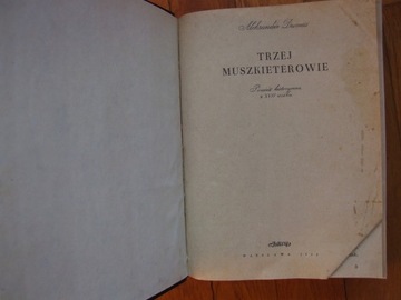 TRZEJ MUSZKIETEROWIE - ALEKSANDER DUMAS -1952