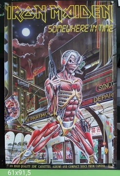 Iron Maiden - Somewhere in time plakat autografy