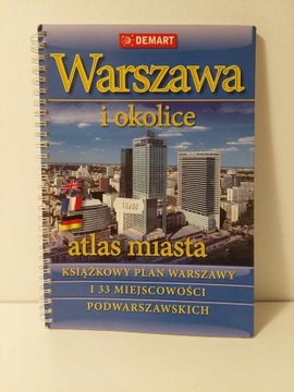 Warszawa i okolice atlas miast demart 