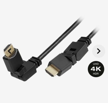 Kabel High Speed HDMI 4k z Ethernetem, 2x złącze HDMI A 360 1,5m