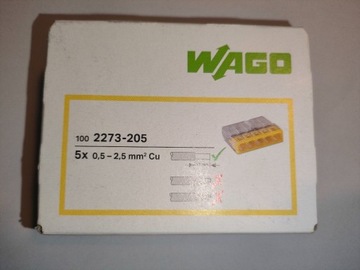 Wago 2273-205 / 5 x 0,5-2,5 / 100 sztuk