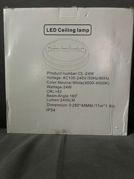 Nowoczesna lampa sufitowa 24W biała 40 cm