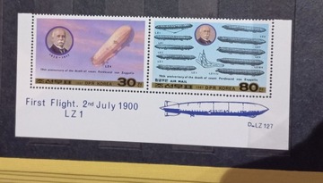 Znaczki pocztowe - Samoloty - Zeppelin Airship 