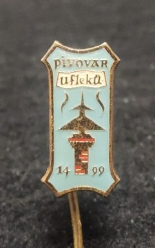 Czeski Browar U Fleku - przypinka odznaka epoksyd