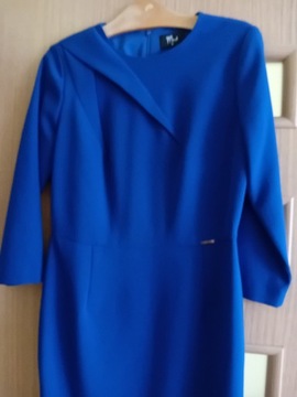 sukienka marka makalu, kolor kabaltowy