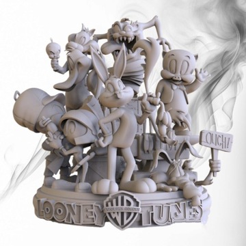 Figurka druk 3D żywica "Diorama Looney Tunes"-12cm