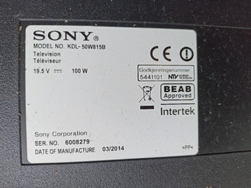 Telewizor Sony KDL-50W815B zbity