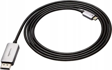 Amazon Basics Kabel dwukierunkowy USB-C na DisplayPort, 1,82 m